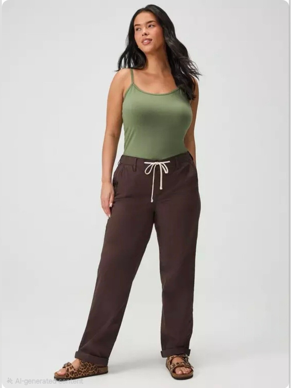 Torrid Weekend Straight Stretch Twill Mid Rise Pullon Pants Java Size 2X NWT